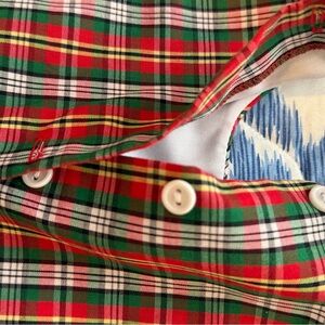 The Beaufort Bonnet Company Festive Red and Green Plaid Button Down